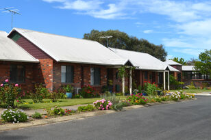 main facade of one of the retirement living villages at baptistcare william carey court retirement village in busselton wa