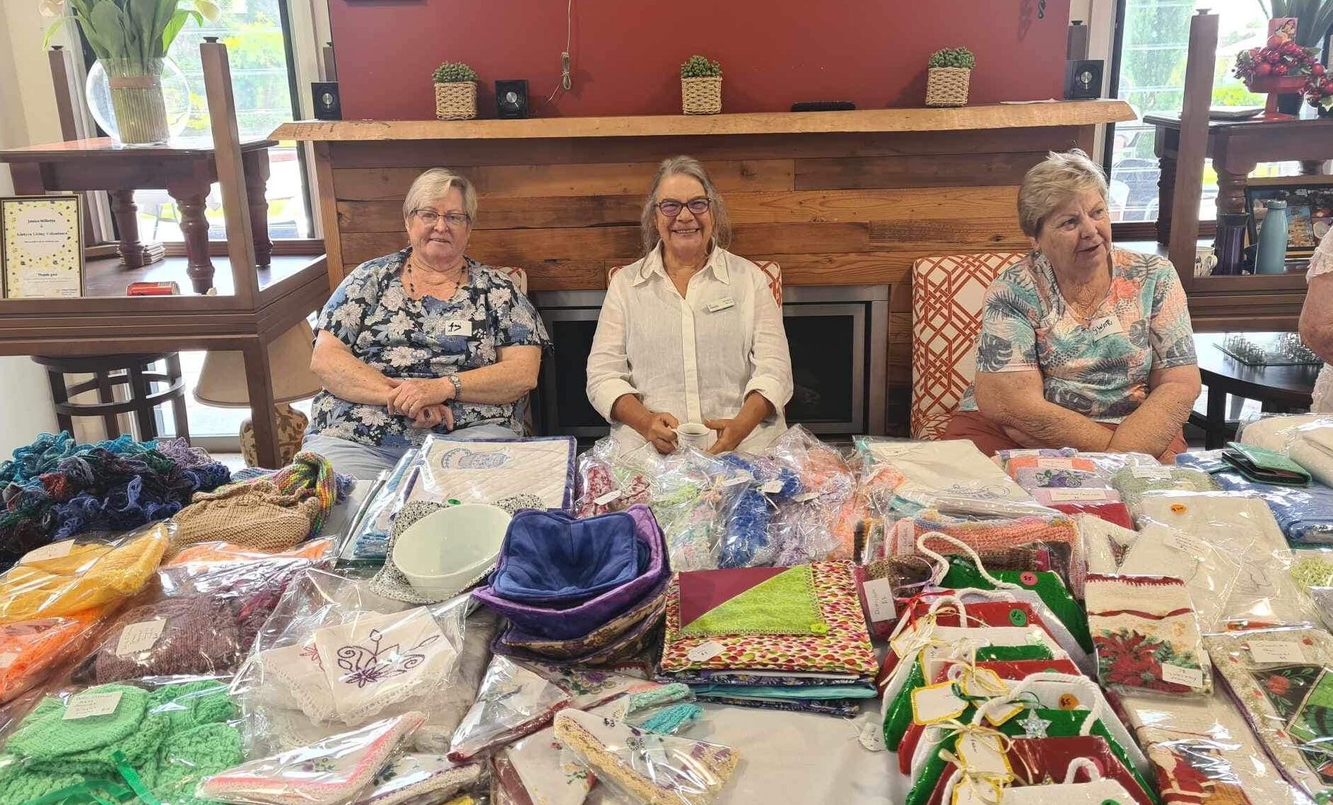 Sewers show off their goods at the quilt show